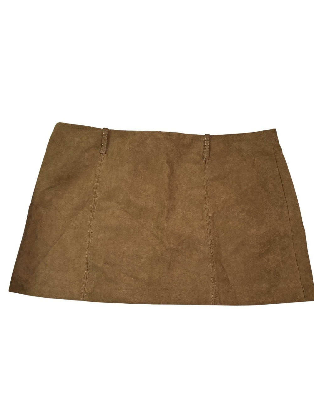 H&M Suede-Style Mini Skirt in Camel Brown - Picture 2 of 3